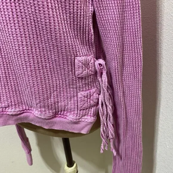 Free People Cropped Interlaken Thermal Top Size Large - Picture 4 of 12